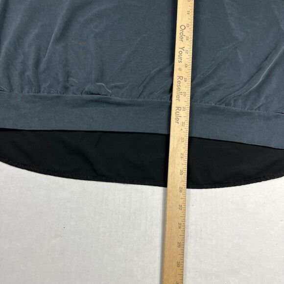 French Connection Soft Hoodie Gray Black Drawstring Comfort Everyday Top SMALL - Picture 6 of 10